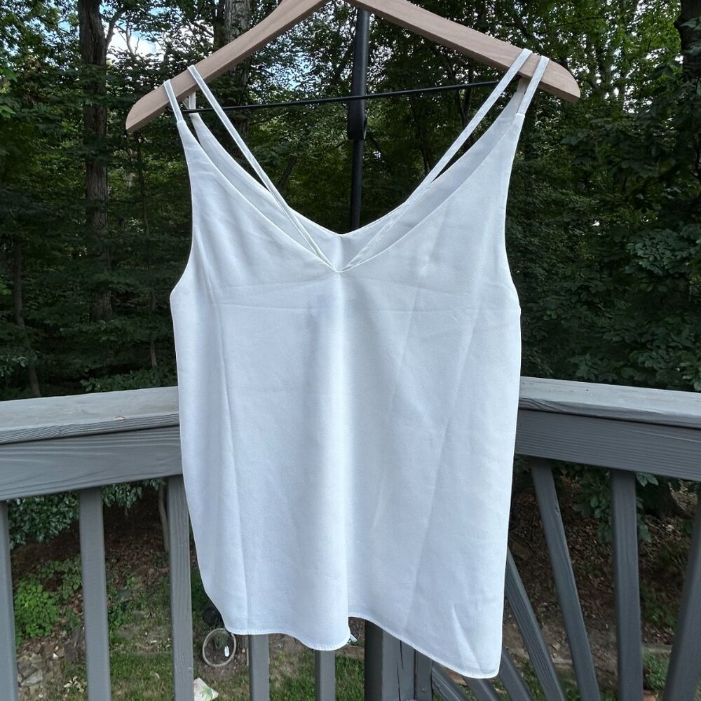 Topshop Basic Cream V-Neck Sleeveless Camisole Tank Top Size 6T